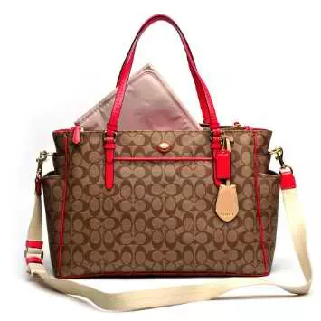 Coach Signature Multifunction Tote And Baby Diaper Bag