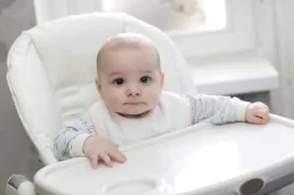 Baby in highchair