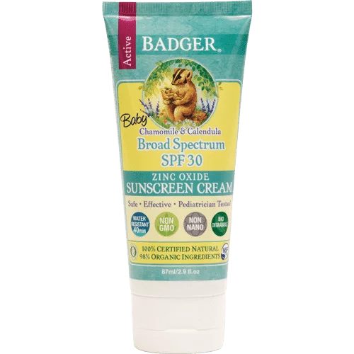 Badger Baby Sunscreen Cream, SPF 30