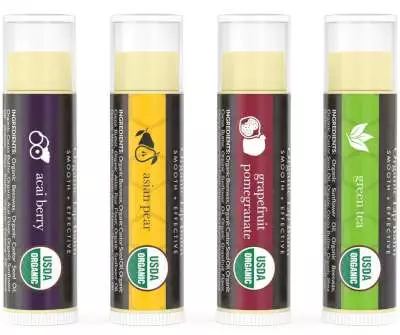 Beauty by Earth Exotic Organic Multi-Pack Beewax Lip Balm